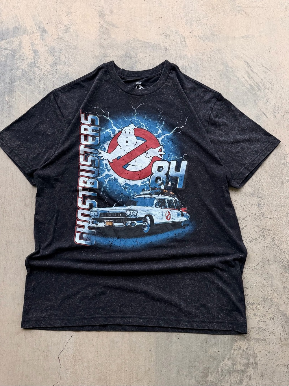 MAD Engine Ghostbusters Black and Blue Graphic Tee